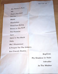 Gary Numan Nottingham Setlist 2019